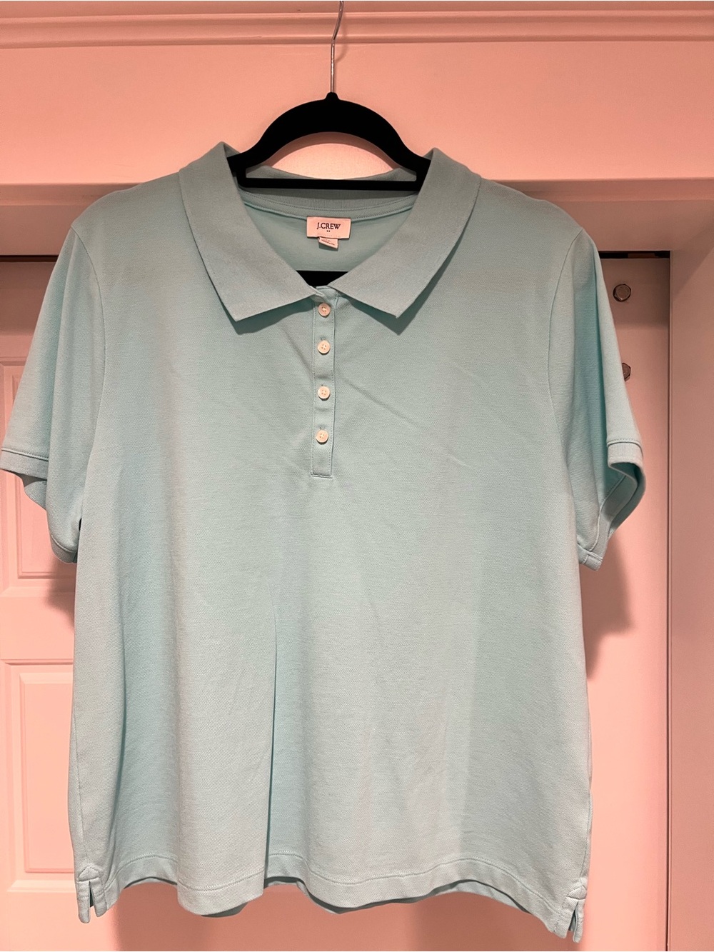 J. Crew Women's Mint Green Polo Shirt